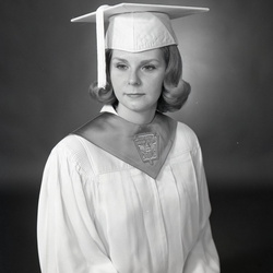 2133 - Barbara White cap and gown May 11 1968
