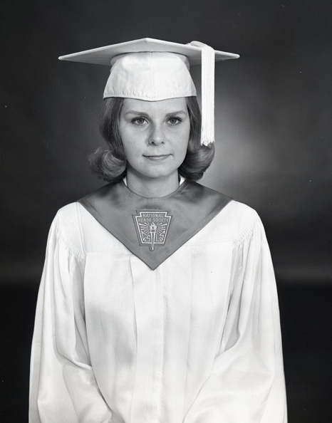 2133 - Barbara White cap and gown, May 11, 1968