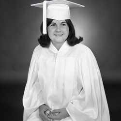 2139- Ruby Wideman cap and gown May 15 1968