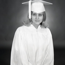 2140- Beth Price cap and gown May 15 1968