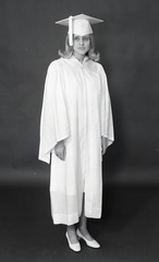 2140- Beth Price cap and gown, May 15, 1968