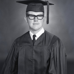 2143- Mike Edmunds cap and gown May 16 1968