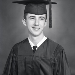 2144- Bobby (Butler) Malone cap and gown May 16 1968