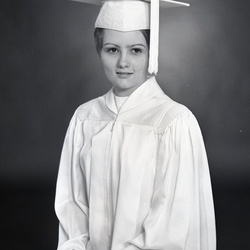2150- Margaret Womack cap and gown May 19 1968
