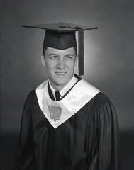 2153-Steve Baggettt cap and gown, May 23, 1968