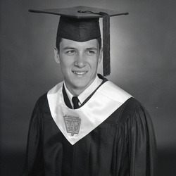 2153-Steve Baggettt cap and gown May 23 1968