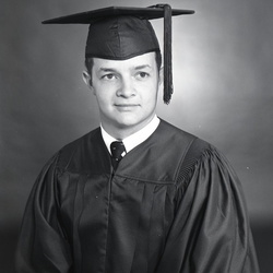 2154- John Laurence Caudle cap and gown May 23 1968