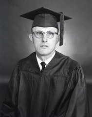 2157- Garfield Bowick cap and gown, May 24, 1968