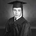 2158- Billy Siegler cap and gown, May 24, 1968