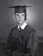 2169- Steve Edmunds cap and gown, May 23, 1968