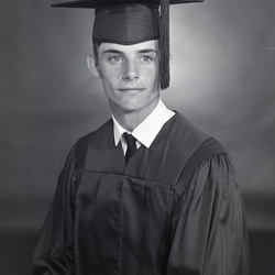 2169- Steve Edmunds cap and gown May 23 1968