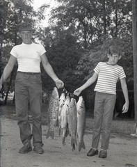 2177- Jimmy Lagroon and Mike catch fish, May 26, 1968