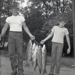 2177- Jimmy Lagroon and Mike catch fish May 26 1968