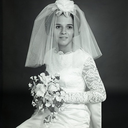 2191-Cecelia Harding wedding dress June 8 1968