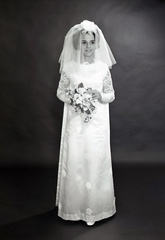 2191-Cecelia Harding wedding dress. June 8, 1968