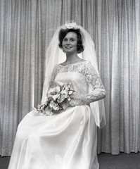 1944- Brenda Lamb wedding dress, June 20, 1967