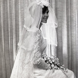 1952- Cathy Gardner wedding dress July 1967