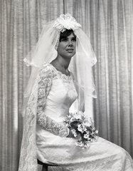 1952- Cathy Gardner wedding dress, July 1967
