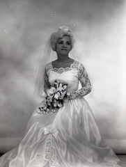 1970- Eva Leary, wedding dress, August 29, 1967