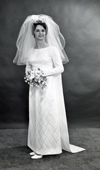 2254- Melanie Craycraft wedding dress, September 22, 1968