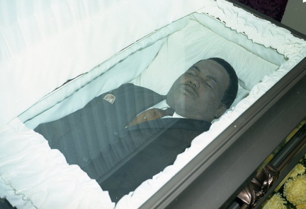 2257- Joe Franklin body at funeral home, September, 1968