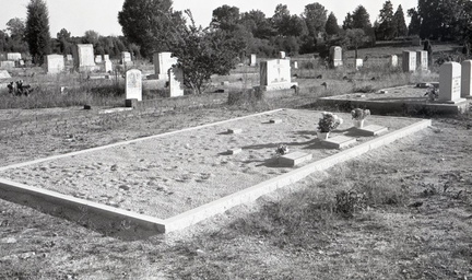 2277- Cemetery plot at Troy Mrs. Faulkner, October 1968