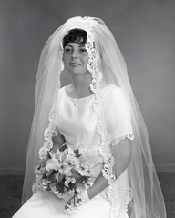 2297- Cynthia Fleming wedding dress, November 9, 1968