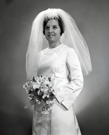 2325- Sandra Talbert wedding dress, December 14, 1968
