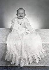 2359- Reid Creswell's baby in christening gown, January 22, 1969