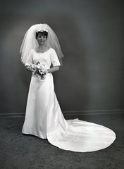 2424- Margaret Womack wedding dress, April 19, 1969
