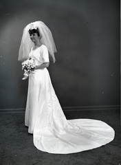 2424- Margaret Womack wedding dress, April 19, 1969