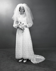 2427-  Ann Tuck wedding dress, April 23, 1969