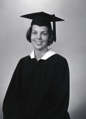 2444- Martha Rosenswike cap and gown, May 10, 1969