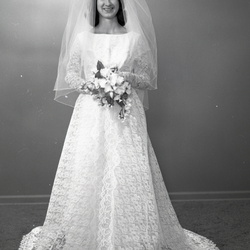 2455-  Lindia Simons wedding dress Thomson GA May 16 1969