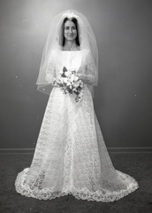 2455-  Lindia Simons wedding dress, Thomson, GA, May 16, 1969
