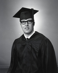 2462- Terry Gates and Tag Bussey, cap and gown, May 21, 1969
