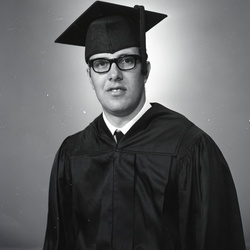 2462- Terry Gates and Tag Bussey cap and gown May 21 1969