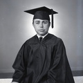 2463- Rudy Brown, cap and gown, May 21, 1969