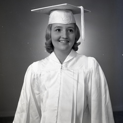 2468- Joan Womack Freeland cap and gown May 23 1969