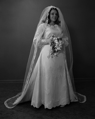2625- Jackie Bufford wedding dress, December 15, 1969