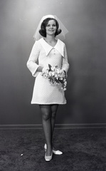 2629- Patsy Wideman wedding dress, December 20, 1969