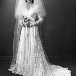 2674- Pat Gillion wedding dress February 28 1970