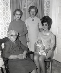 2691- Mrs W W Brock, Five Generations, March 29, 1970
