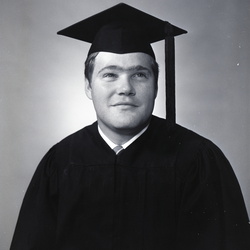 2726- Brice Stone cap and gown photo May 7 1970