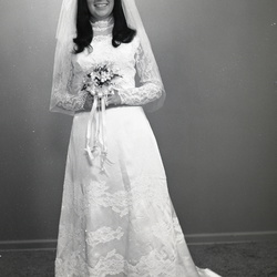 2735- Bobbie White wedding dress May 17 1970