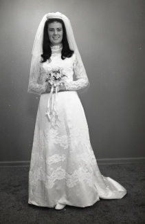 2735- Bobbie White wedding dress, May 17, 1970