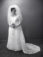 2806- Sara Russell wedding dress, July 16, 1970