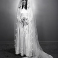3960- Juanita Bentley, wedding dress, March 9, 1971