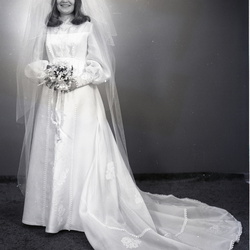 3979- Lynn Candler wedding dress April 2 1971