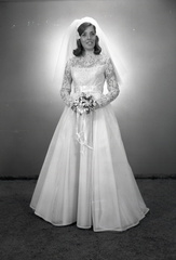 4055- Wessie Osborne wedding dress, July 3, 1971
